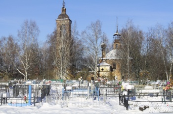 Успенская церковь на Селифонтовском кладбище - зимний пейзаж