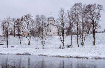 Храм Петра и Павла с Буя в Пскове зимой