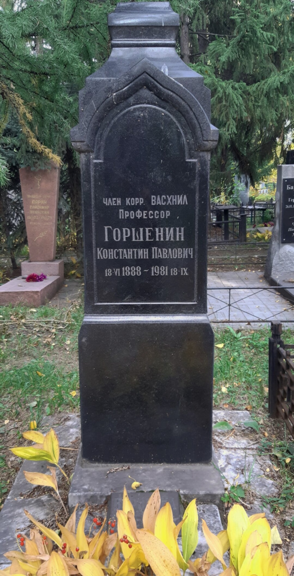 Надгробие Константина Павловича Горшенина в Омске