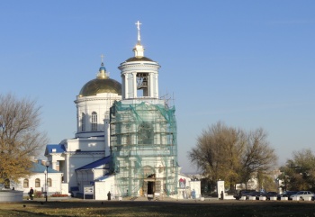 Покровский кафедральный собор в Воронеже на реставрации
