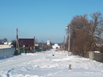 Зимний вид на храм в селе Юрьевское