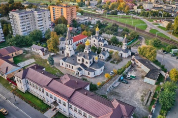 Свято-Никольский монастырь в Гомеле: вид с высоты
