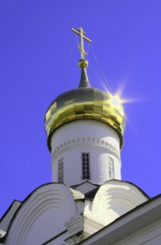 Золотой купол Свято-Троицкого кафедрального собора в Вязьме