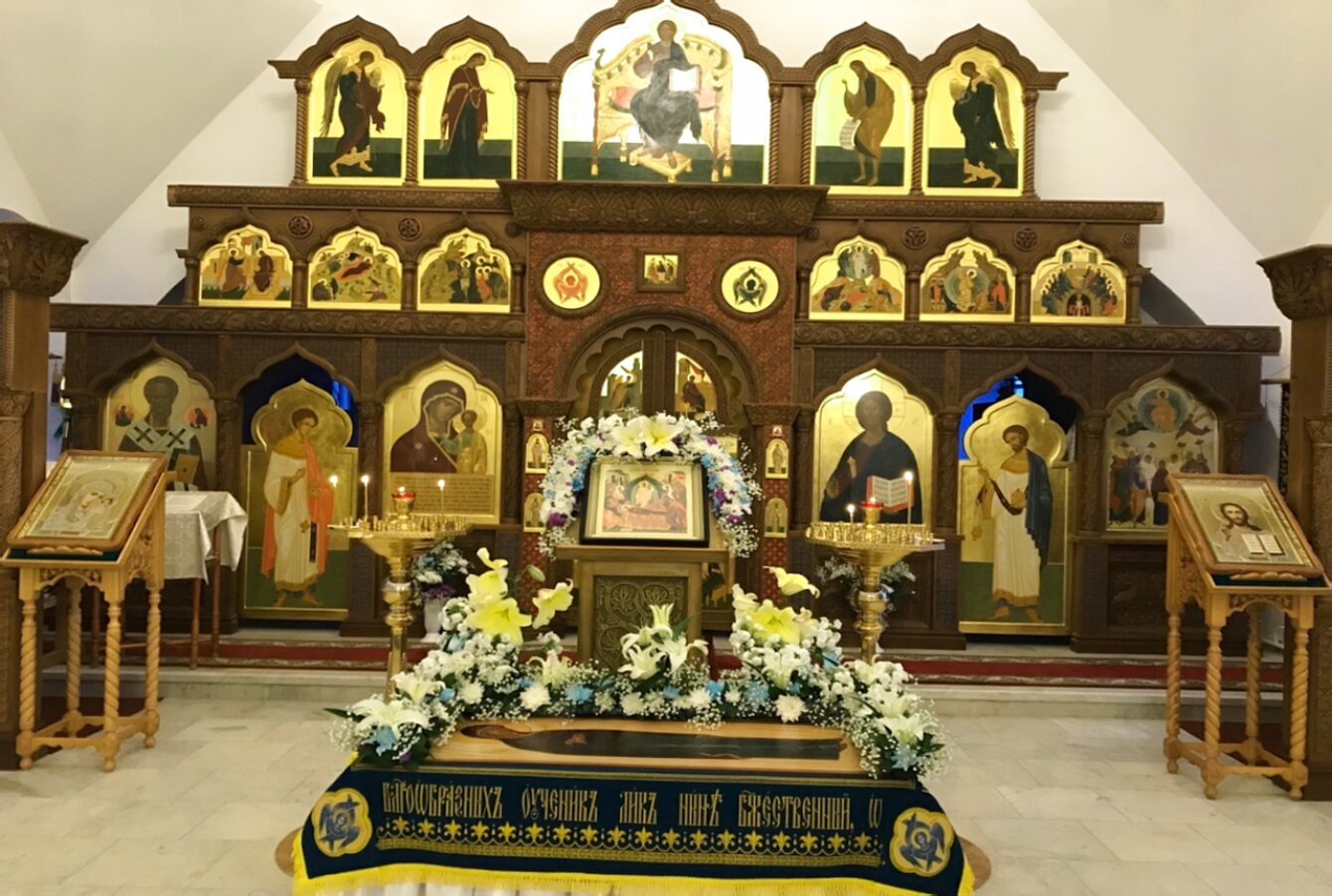 Плащаница в Храме Вознесения Господня (Горноправдинск)