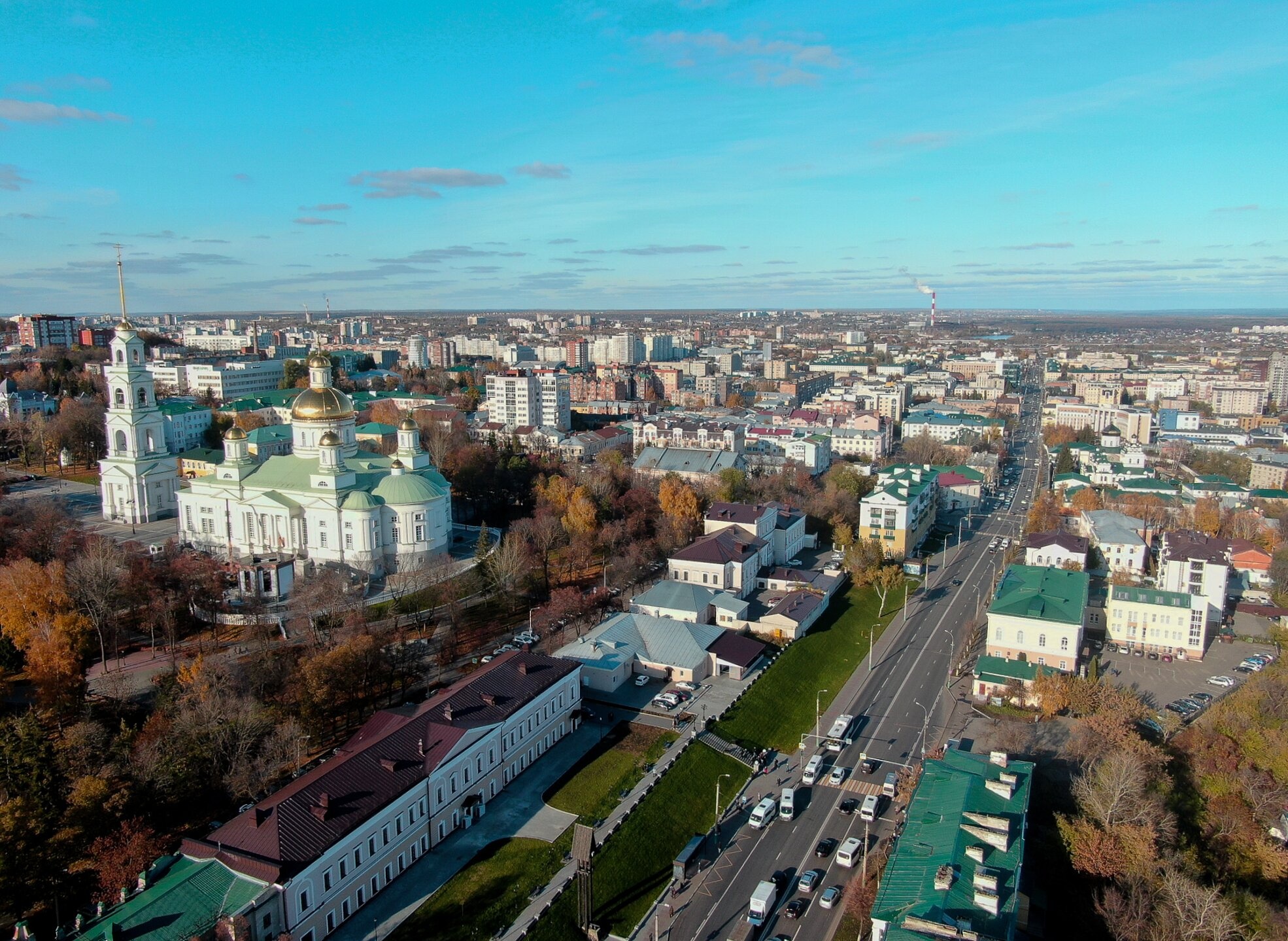 Церковь Милосердного Спаса в Пензе – величественная святыня с высоты птичьего полета