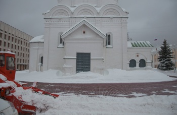 Михайло-Архангельский собор в Нижнем Новгороде - зимняя фотография