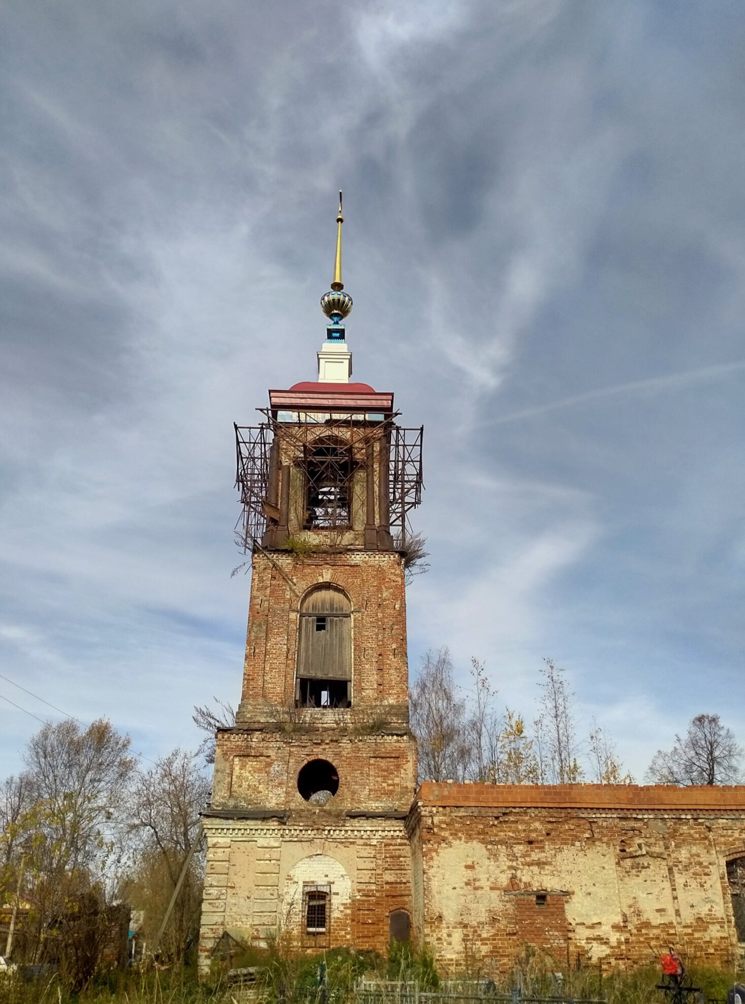 Колокольня церкви Ильи Пророка в селе Малое Ильинское