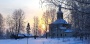 Троицкая церковь в Черевково зимним вечером