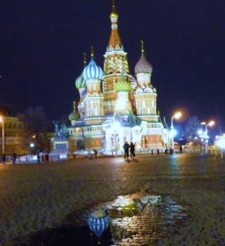 Собор Василия Блаженного на Красной площади: ночной образ