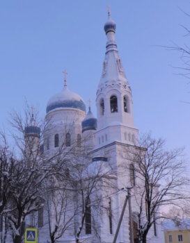 Покровский собор в Гатчине - зимняя фотография