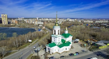 Церковь Казанской иконы Божией Матери в Екатеринбурге: вид с высоты