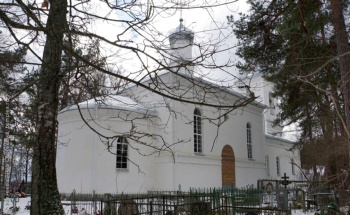 Никольская церковь в деревне Палкино - зимняя фотография