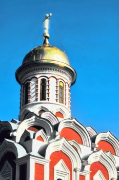 Верхняя часть Казанского собора: архитектурные детали