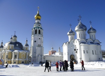Софийский собор Вологодского кремля в зимнем убранстве