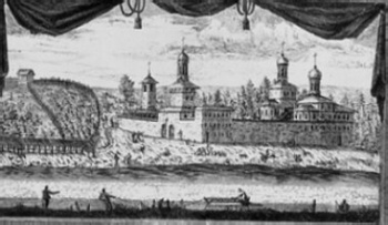 Андреевский монастырь на старинной гравюре