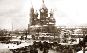 Церковь Святого Мирония в Санкт-Петербурге на исторической фотографии