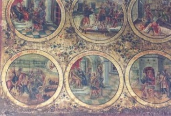 Икона святого великомученика Георгия Победоносца, поражающего змия