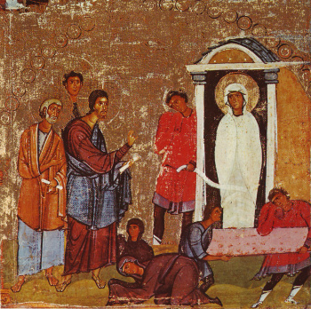 Икона Воскрешения Лазаря (Синай)