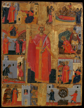 Икона святой великомученицы Екатерины Александрийской с житием