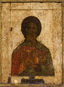 Икона Господа Вседержителя (Пантократора), оборот иконы Божией Матери «Корсунская»