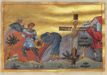 Распятие Христово (Минологий Василия II)