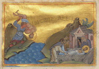 Священномученик Феоген, епископ Парийский. Миниатюра из Минология Василия II