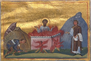 Икона великомученика Феодора Тирона (Минологий Василия II)