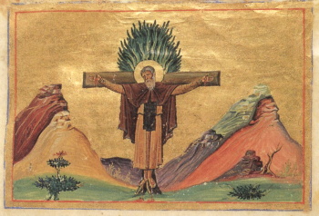 Миниатюра «Святой мученик Пафнутий» (Минологий Василия II)