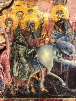 Фреска «Вход Господень в Иерусалим». Онуфрий Аргитис, 1547 г.