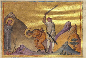 Святые Рипсимия и Гаиания (Минологий Василия II)