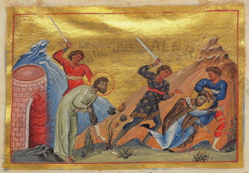 Священномученик Елевферий Иллирийский (миниатюра Минология Василия II)