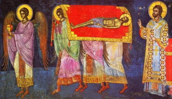 Икона «Божественная Литургия» (фрагмент росписи), мастер Зорзис Критский