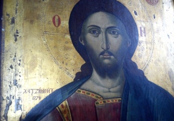 Икона Господа Вседержителя (Пантократора) из церкви святого Димитрия в Прилепце