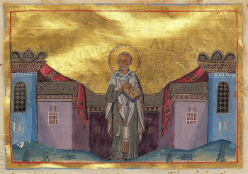 Икона святителя Николая Мирликийского (Минологий Василия II)