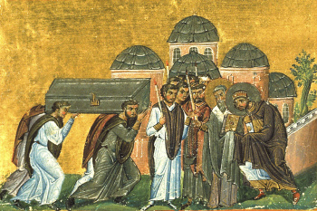 Икона Успения Пресвятой Богородицы (Минологий Василия II)