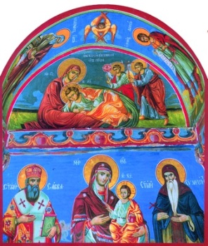 Фрески собора монастыря Хиландар (работы мастеров Вениамина и Захария)