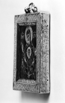 Грузинская икона Божией Матери с Младенцем (энколпион)
