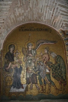 Икона (мозаика) «Поклонение волхвов» из монастыря Дафни