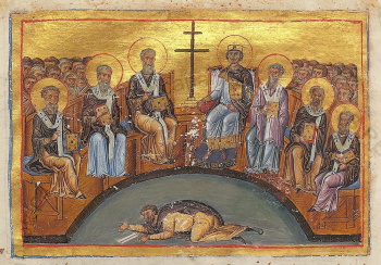 Миниатюра «Мученик Мамант Кесарийский» (Минологий Василия II)