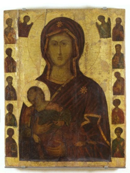 Икона Божией Матери «Одигитрия» с апостолами и святыми
