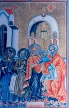 Икона Сретения Господня (мастер Стефанос Пантазис, 1845 год)