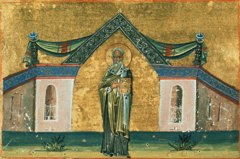 Икона святителя Иоанна, епископа Полиботского (Минологий Василия II)