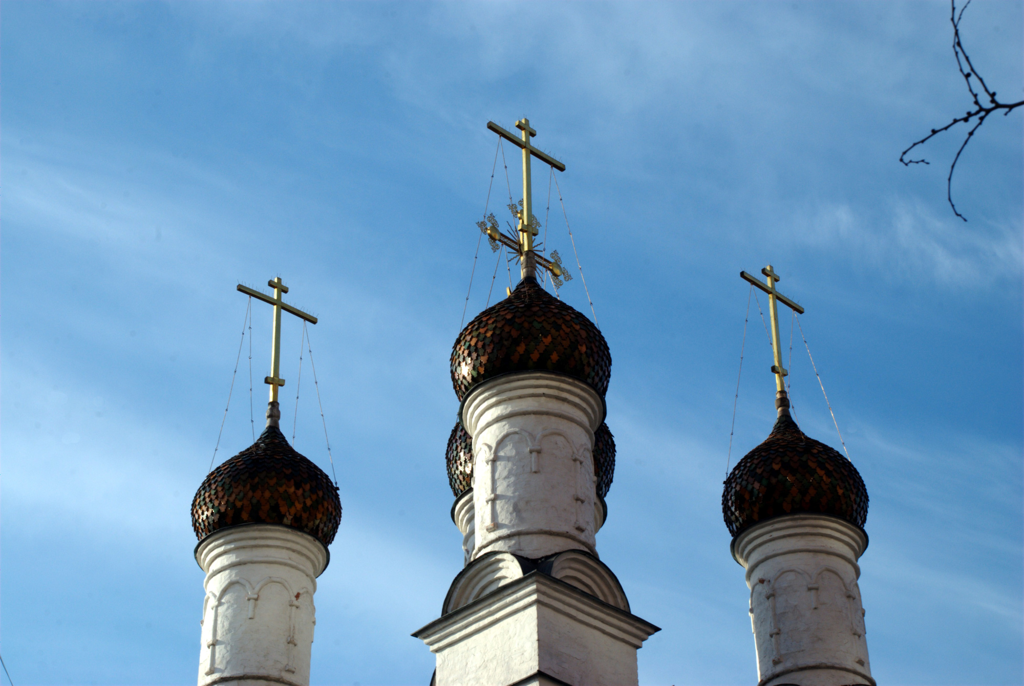 Купола Церкви Николая Чудотворца в Голутвине
