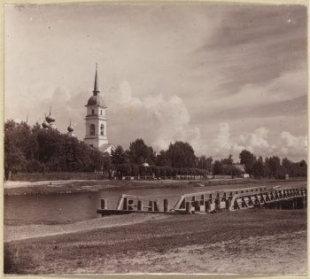 Церковь Святителя Николая Чудотворца в Кобоне на фотографии 1909 года