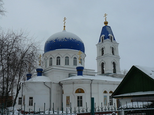 Свято-Троицкий храм в Томске — зимняя фотография