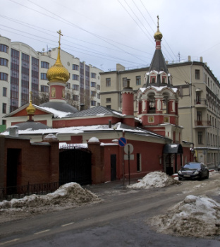 Храм Воскресения Словущего на Арбате - зимняя фотография