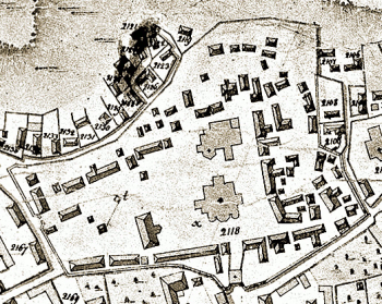 Исторический план Флоровского Вознесенского монастыря 1803 года